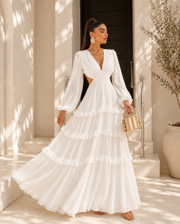 Vestido Longo Costas Aberta