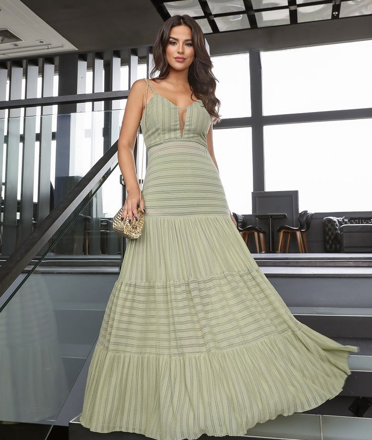 Vestido Midi Alongado com Hot Pant - Imagem 2