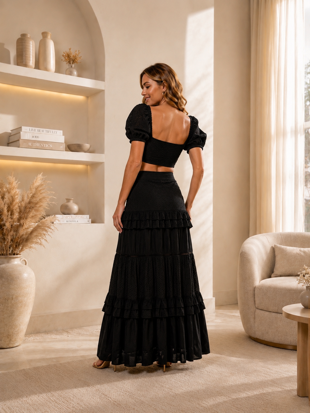Conjunto Saia Longa com Babados Poema - Imagem 4