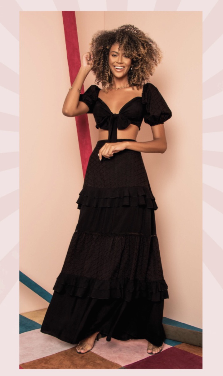Conjunto Saia Longa com Babados Poema - Imagem 2