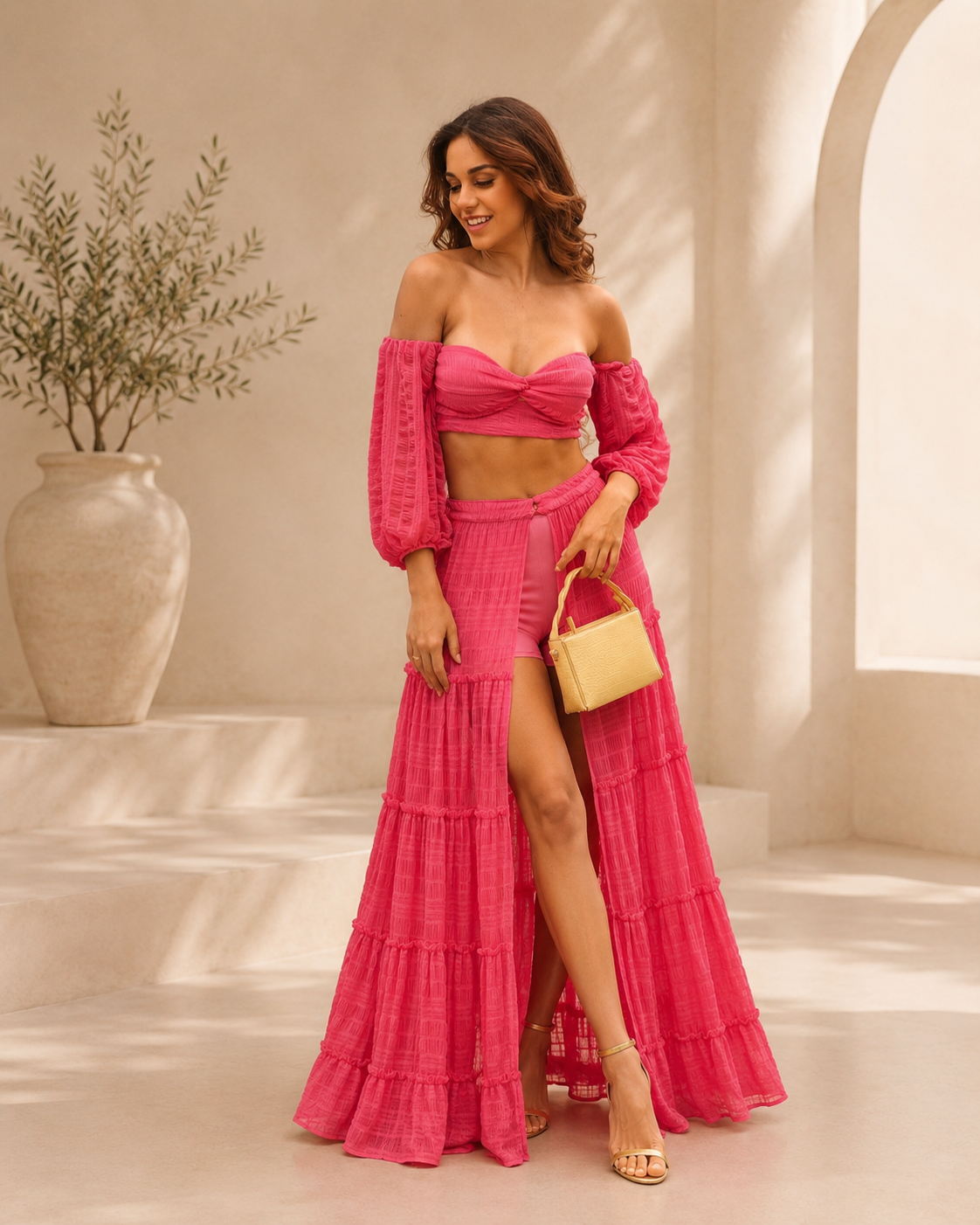 Conjunto Saia Longa Tule Aruba