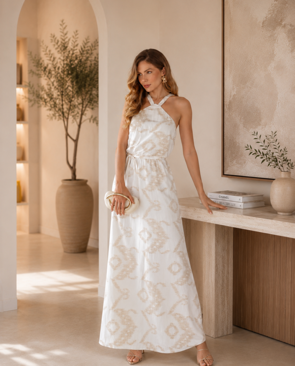 Vestido Viscose Jacguard