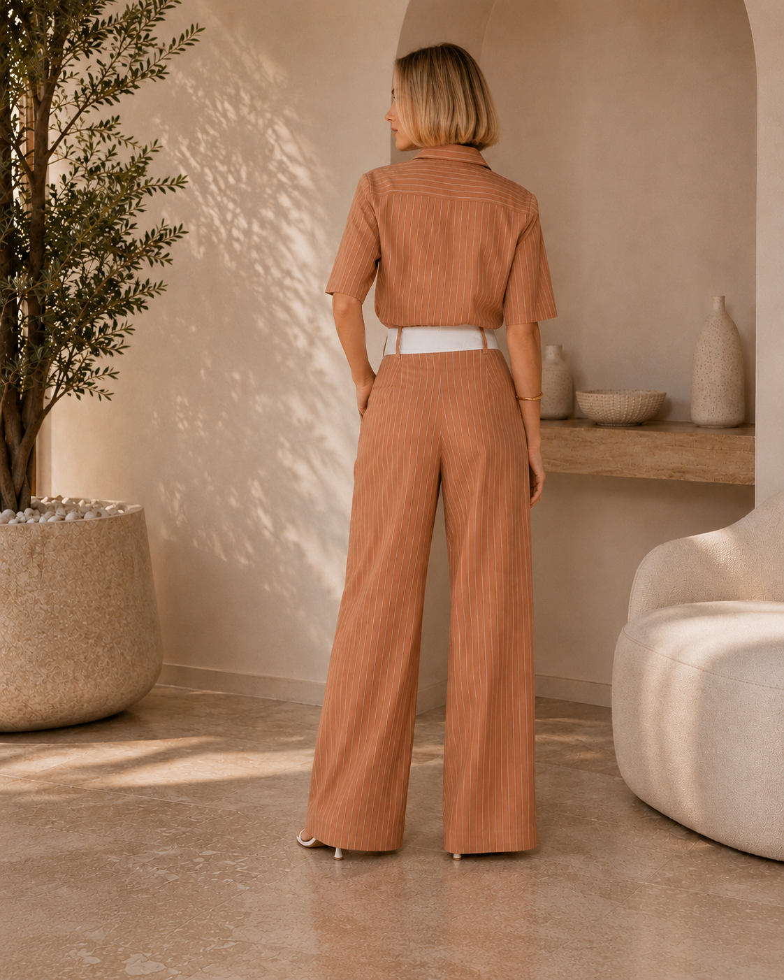 Calça Bicolor Risca de Giz Loub - Imagem 6