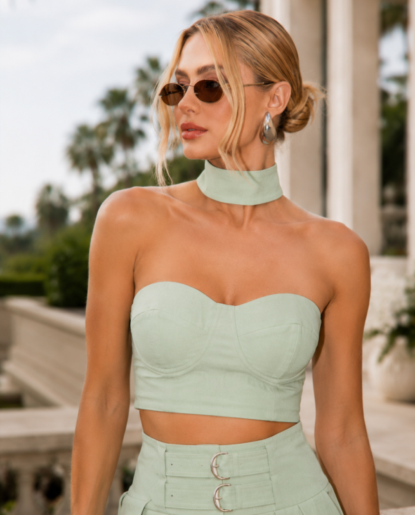 Cropped Tomara que Caia com Faixa Loub