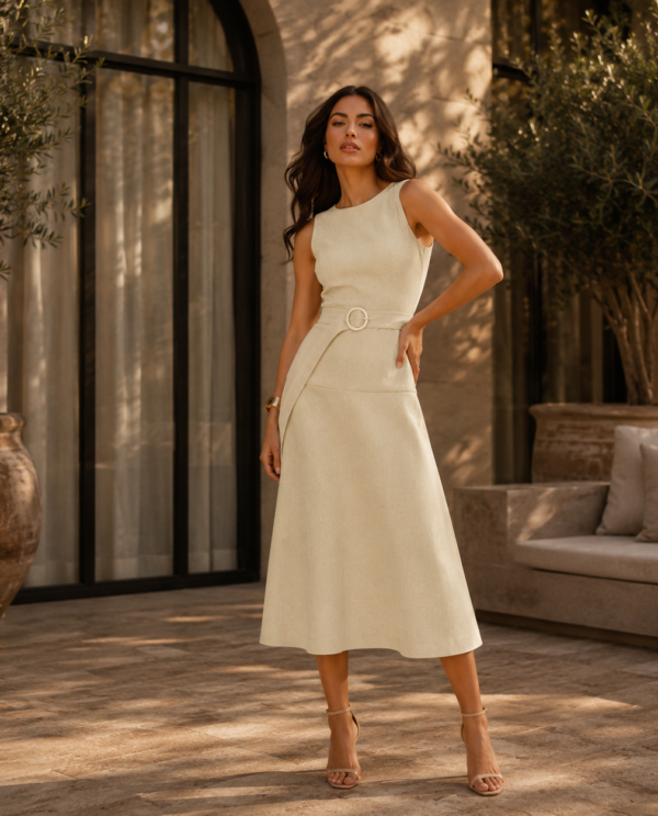 Vestido de Suede com Cinto