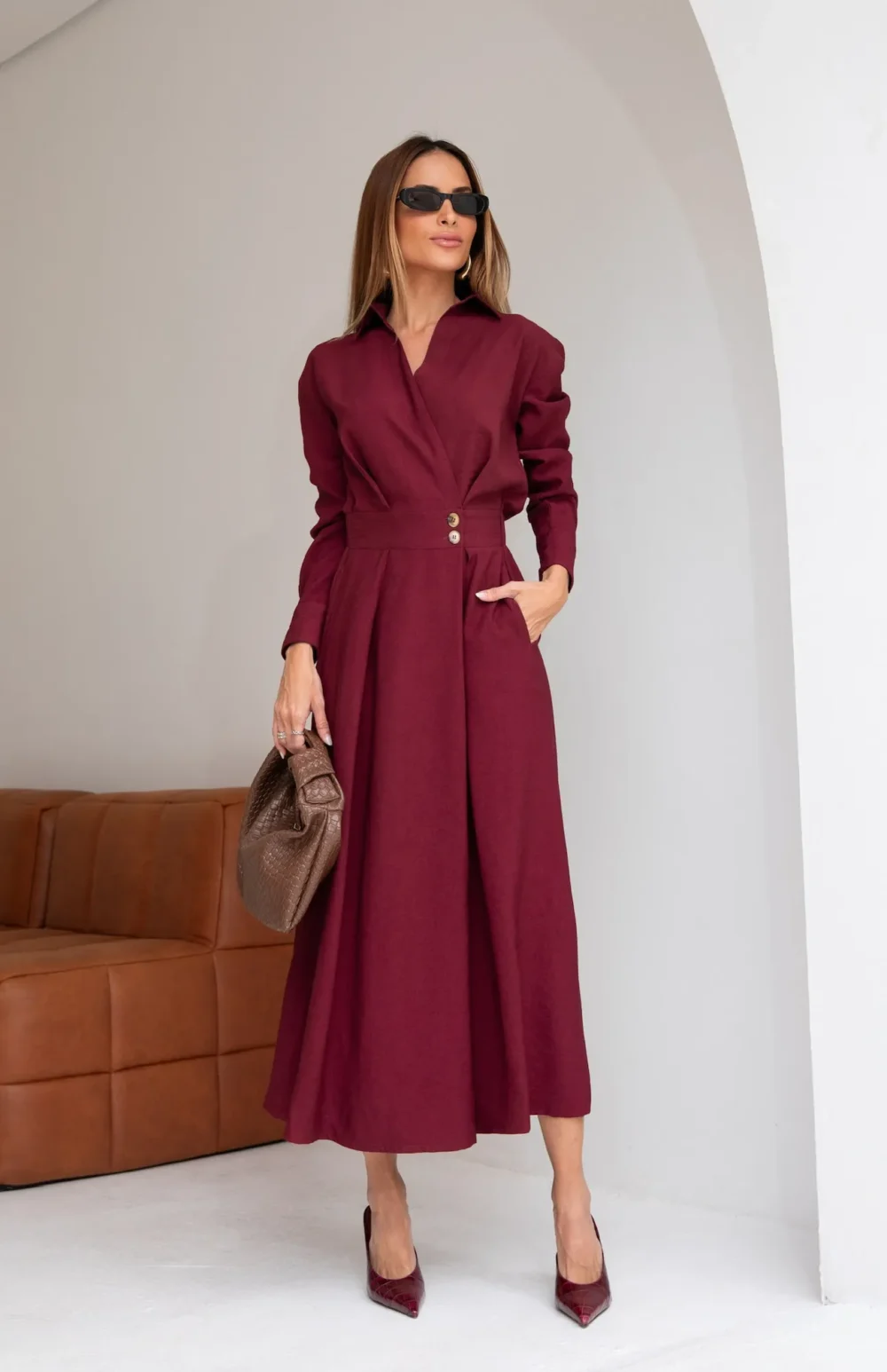 Vestido Midi Sensoriale Manga Longa - Image 2
