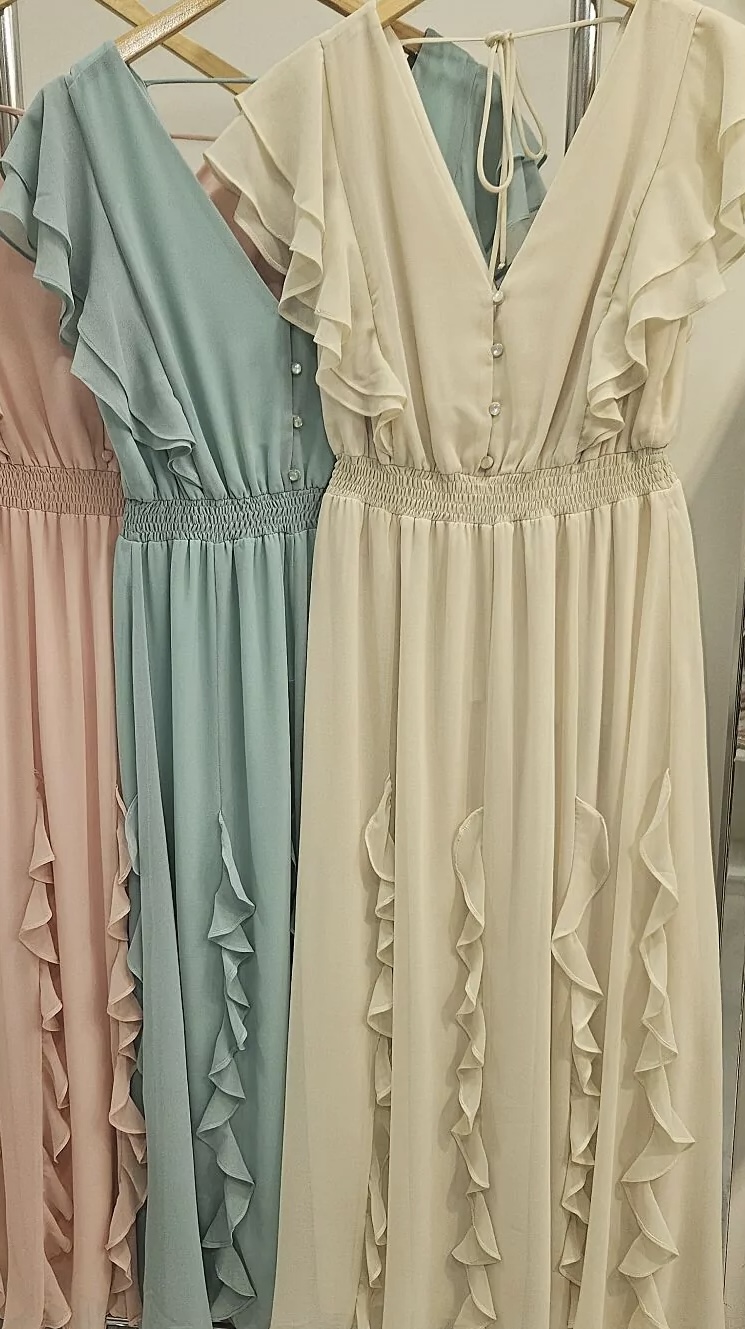Vestido Midi Chiffon com Babados - Imagem 8
