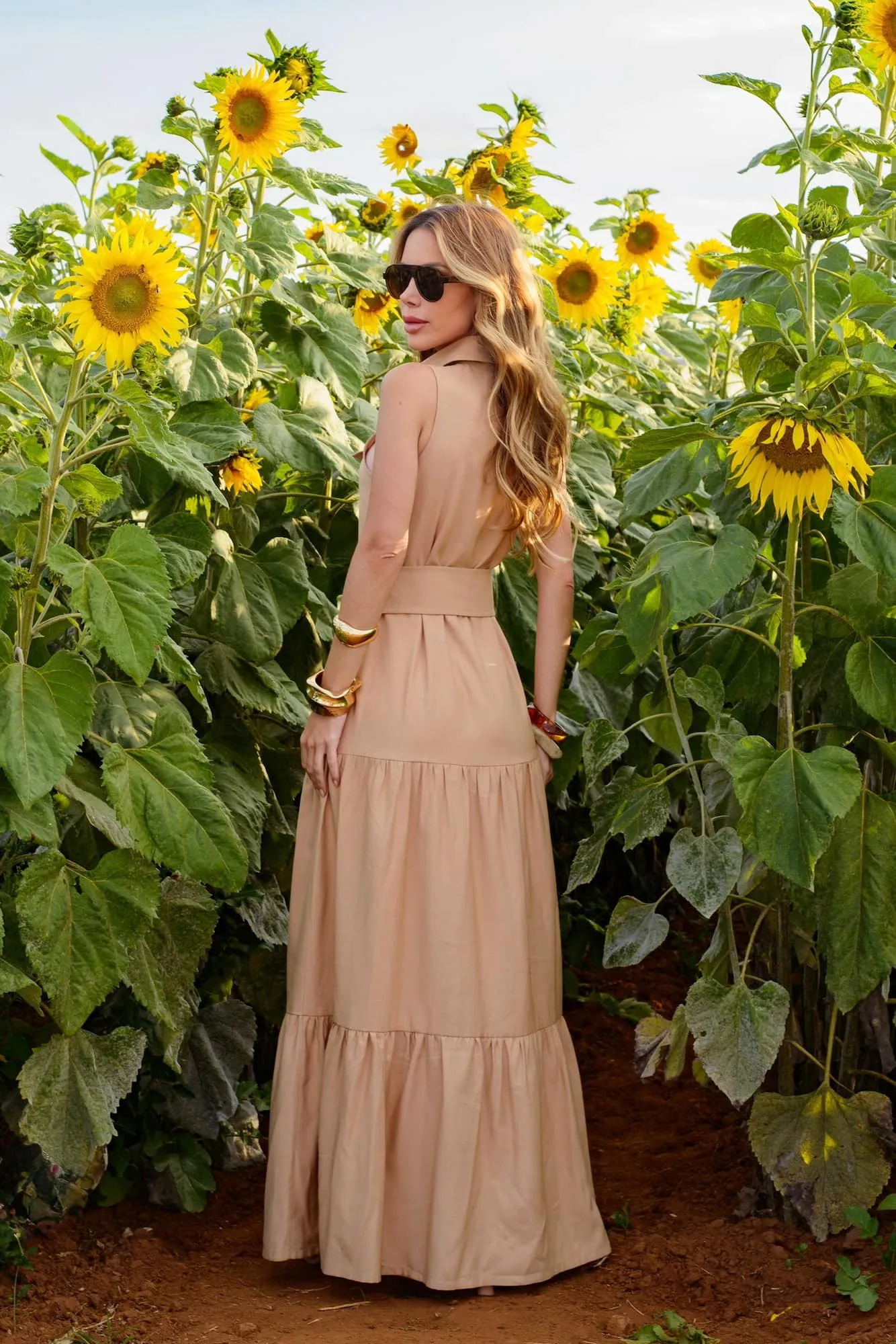 Vestido Longo sem Manga Viscose - Imagem 5