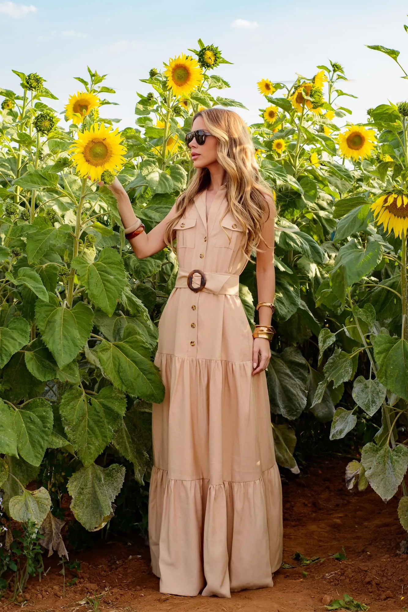 Vestido Longo sem Manga Viscose - Imagem 7