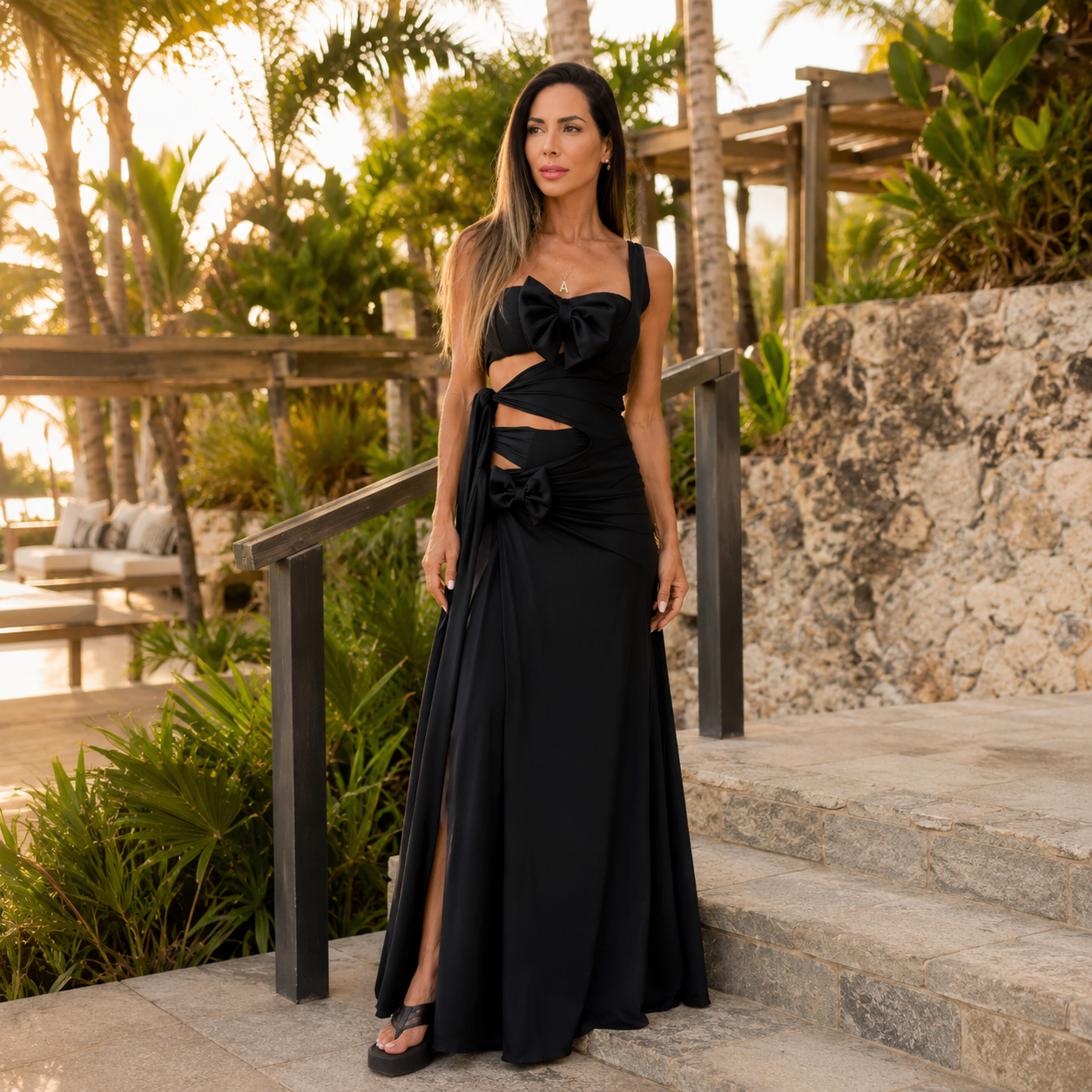Vestido Praia 3 peças Laço