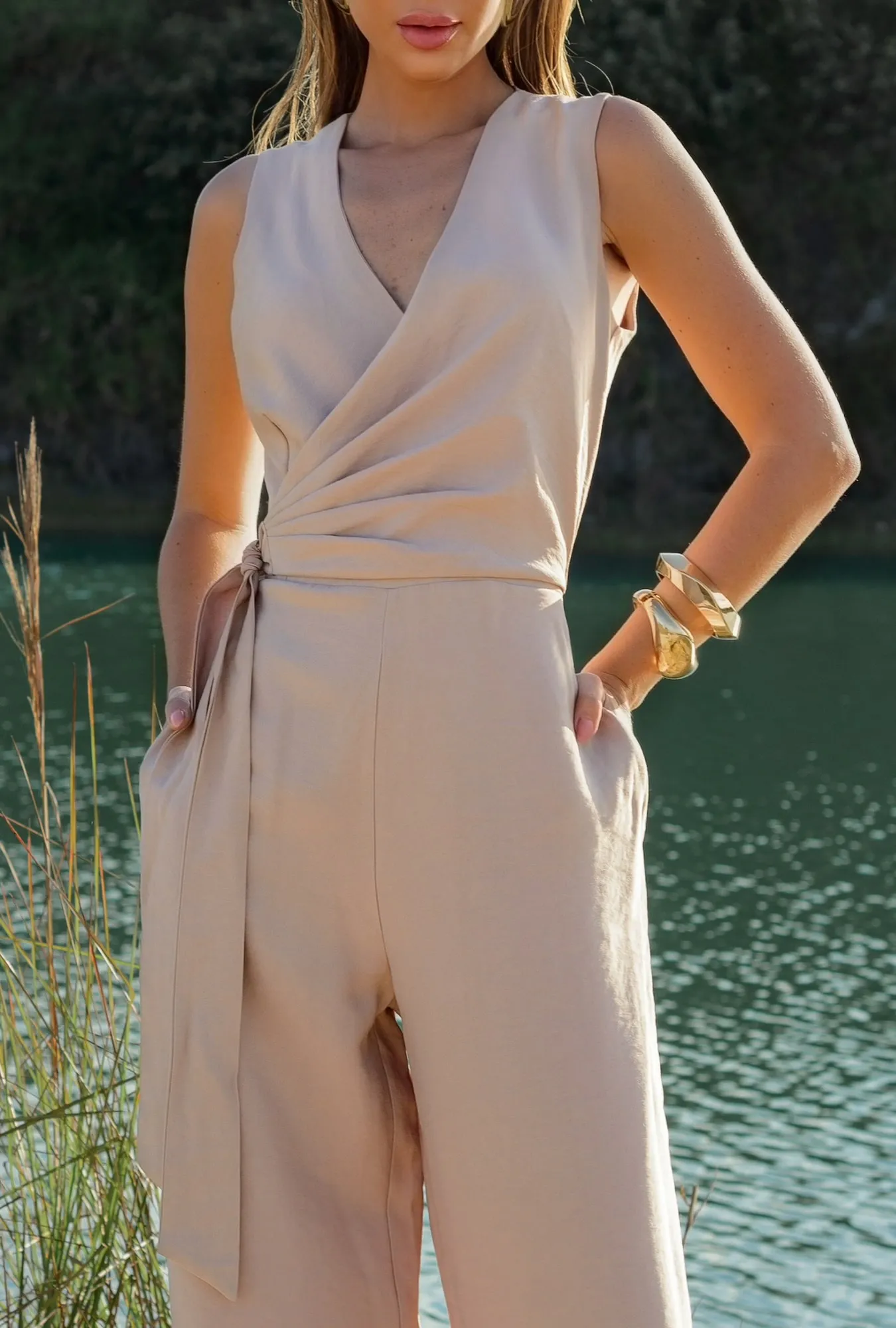 Macacão sem Manga Drapeado Sensoriale - Imagem 2