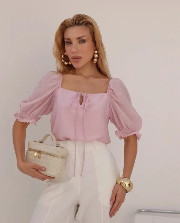 Blusa Viscose Manga Princesa Cristal