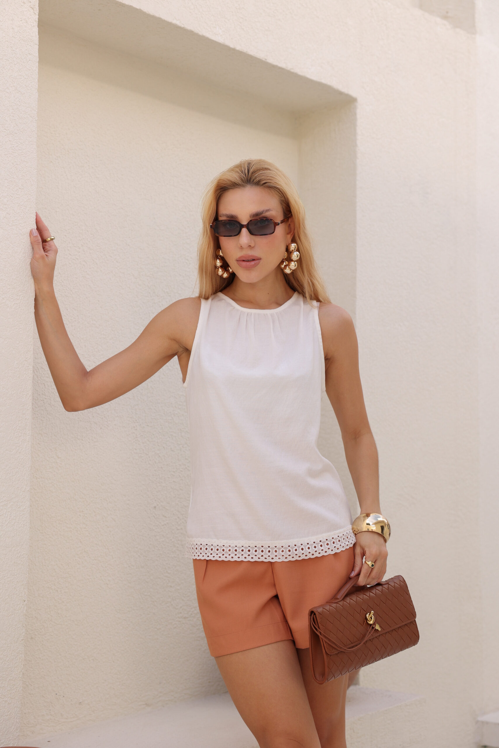 Blusa Regata Viscolinho com Renda - Imagem 3