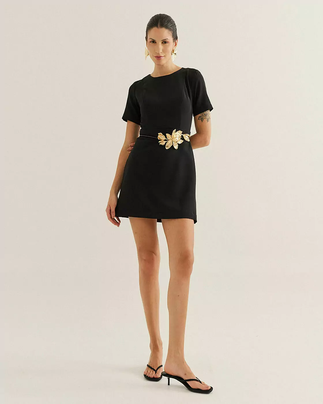 Vestido Curto Alfaiataria com Manguinha - Imagem 5