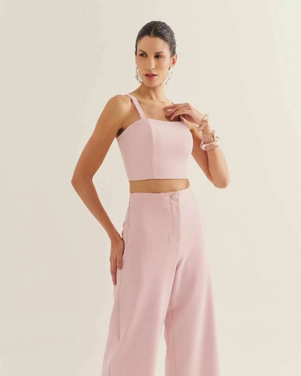 Blusa Cropped Alfaiataria Paris DL