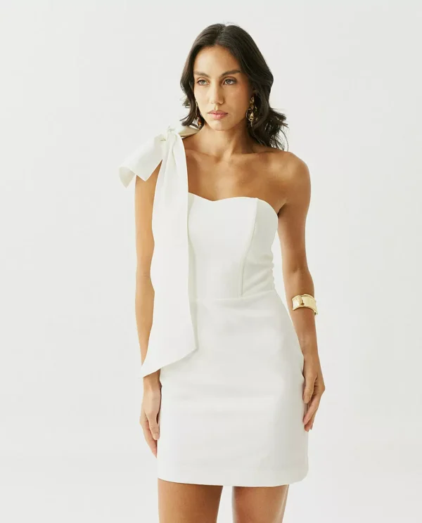 Vestido Curto Alça Amarração Única