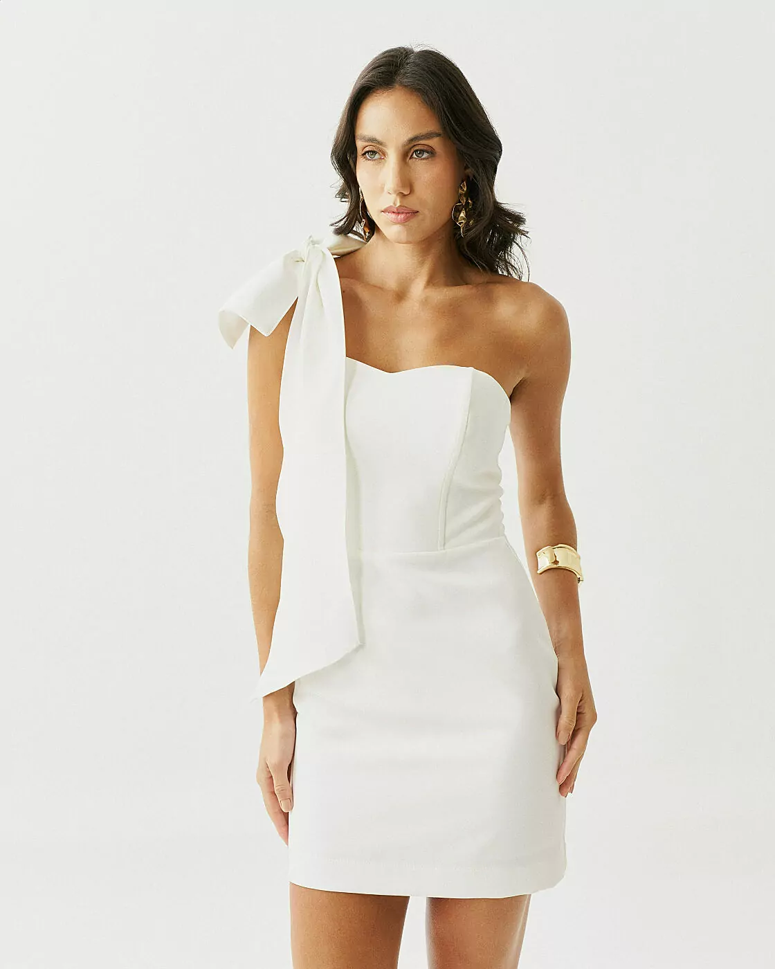 Vestido Curto Alça Amarração Única