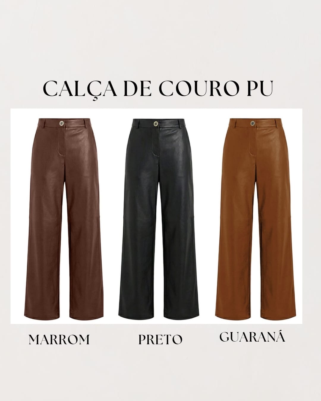 Calça PU Wide Reta Dante - Imagem 5